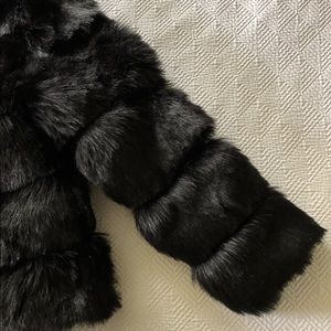 Black Faux Fur Coat